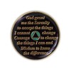 4 Year Sobriety Coin | Glitter Triplate AA Chip Recovery