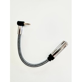 【WYVERN AUDIO】ステ⇔ステ ケーブル 6.3 ステレオフォン （メス ジャック） ⇒ 3.5 ステレオミニ （オス プラグ）Ｌ型 HIFI ヘッドフォン 変換ケーブル 【WV-63TO35ST】