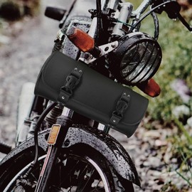 Gatuida Motorcycle Front Fork Bag Synthetic Leather Tool Bag Motorcycle Bag Saddle Bag