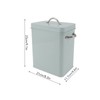 Metal Laundry Room Container with Dual Side Handles with Spoon