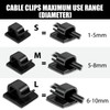 Maitys 60 Pieces Outdoor Cable Clips Christmas Adhesive Hooks Cable