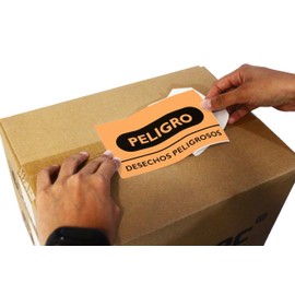 Etiqueta Termica Naranja 4x6 Pulgadas (102x152mm) de envió directo, Guias de paqueterias, Rollo C/ 300 etiquetas para impresoras de escritorio Ribetec, Zebra, TSC, Honeywell, etc