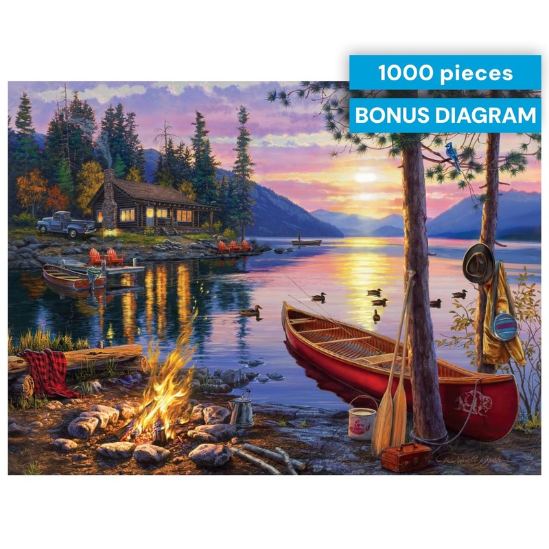 Buffalo Games - Canoe Lake 1000 Piece Puzzle for Adults