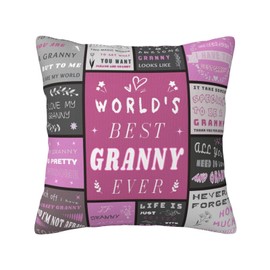 ltsmjzl Mothers Day Granny Gifts, Gifts for Granny Pillow Covers 18x18 Inch, Best Granny Birthday Ever Gift from Grandkids/Grandchildren/Granddaughter/Grandson