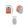 Aiqeer 30 Pcs PCT-213 Lever-Nut Wire Connectors, 3 Ports Conductor