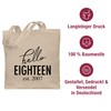 Shirtracer - Cotton Bag - 18th Birthday - Hello Eighteen