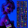 12 Sheet Glow In The Dark Temporary Tattoos Party Supplies