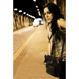 Catwalk Collection Handbags - Women's Small Leather Cross Body Bag - Anti-Theft Messenger Bag - Adjustable Strap - DISPATCH - Dark Blue/Navy