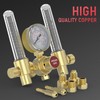 YESWELDER Dual Output Argon Regulator Flow Meter Mig Tig, 0-4500PSI,