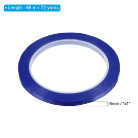 PATIKIL 1/4" Whiteboard Tape, 4 Pack Thin Dry Erase Tape for Graphic Chart Marking DIY Art, Blue