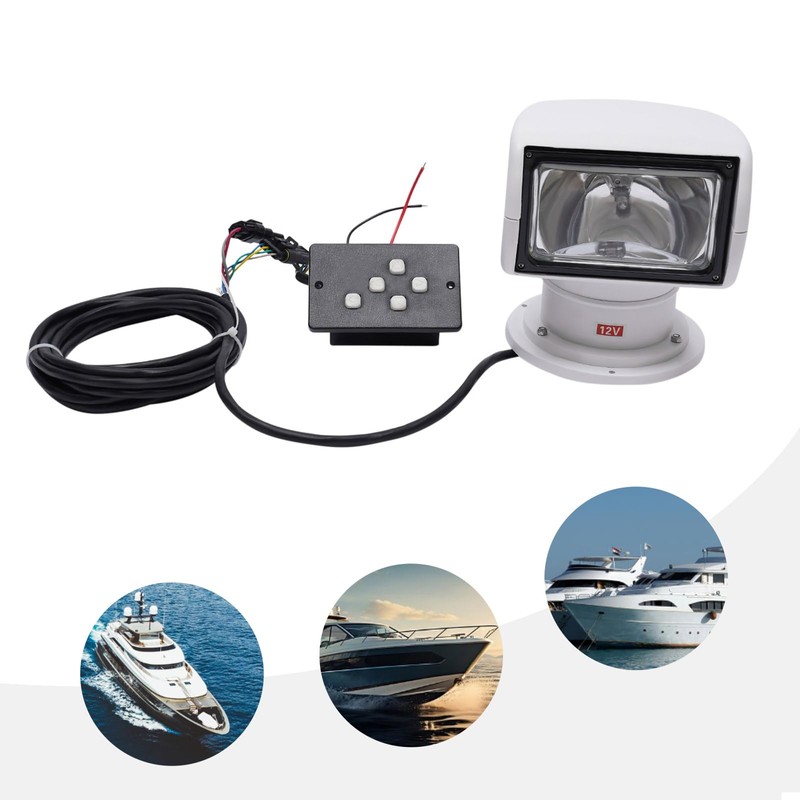 JAYGOVAN Remote LED Searchlight Marine LED Spot Light for Boat