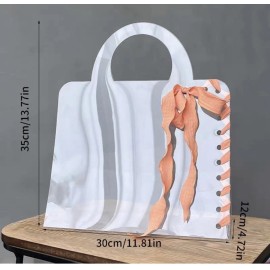 6 Transparent Flower Box with Handle Portable PVC Bouquet Flower Packing Bags