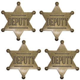 Mzztino Deputy Sheriff Badges Cowboy Party Decoration Badge Western Police Vest Pins Cosplay Deputy Police Brooch for Adults (4)
