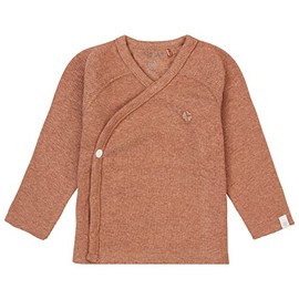 Noppies Unisex Baby U Tee Overlap LS Rib Nanyuki T-Shirt, Cafe Au Lait Melange - N090