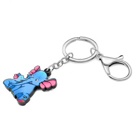 BAMAY Cute Anime Elephant Keychain Acrylic Car Backpack Rings Jewelry Jungle Elephant Gifts for Women Girls Charms, Mother's Day