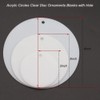 20 Pieces 3.5Inch Clear Acrylic Ornament Blanks Round Acrylic Ornament