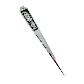 Decorative Envelope Paper Letter Opener with Mother of Pearl Antique Design Silver Steel Office Knife Hand Cutter Blade (Blossom)