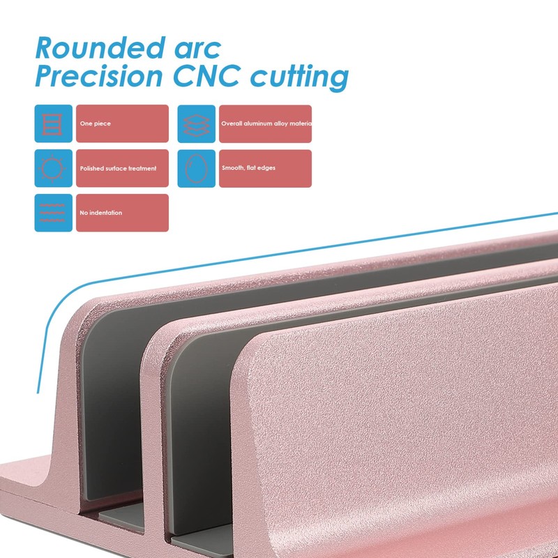 LALAFINA Vertical Laptop Stand Double Slot Base Laptop Holder Sleek