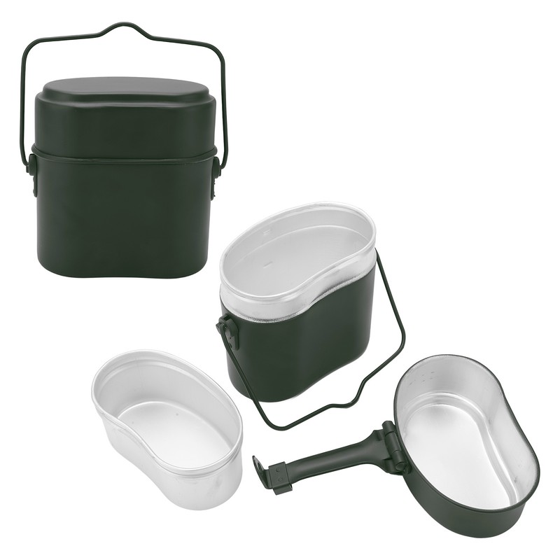 Military Mess Tin Multifunction Nonslip Durable Food Grade Aluminium 180℃