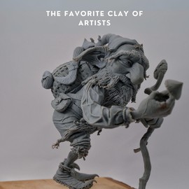 Cosclay Sculpt - Soft Gray - Flexible Polymer Clay (1lb)