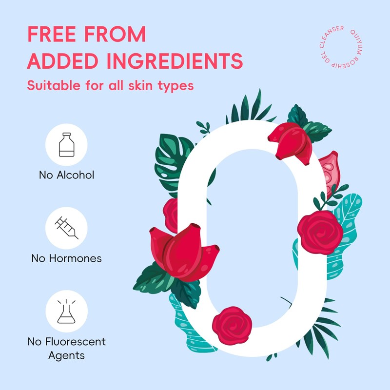 QUIYUM Hagebutten hautpflege set, 5 Stück Hautpflege Set, Feuchtigkeitspflege Gesicht