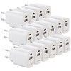 revolt Socket Charger: Economy Pack of 16 2-Port USB Power