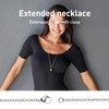 BOUMVID 4pcs Necklace Extender Silver, 2/4/6/8 Inches Chain Extenders Necklace