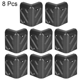 sourcing map Speaker Corner Protectors Cabinet Edge Corner Speaker Stackable Guard Wrap Angle Case Protection 8pcs