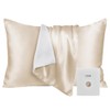 GENKINU Silk Pillowcase One Side 100% Silk Pillow Cover, Washable,