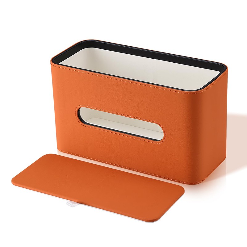 GORESE Tissue Box, Leather Rectangular Cosmetic Tissue Box, Paper Tissue