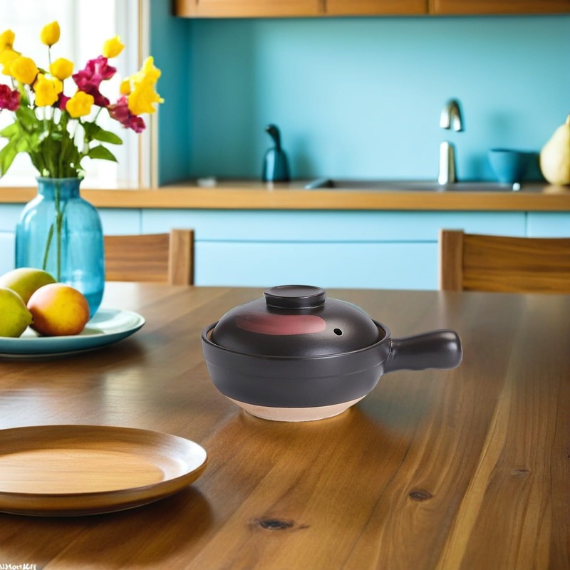 HOLIDYOYO Clay Pot for Cooking Asian Food with Silicone Lid