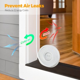 39 Ft Window Seal Strip, 0.2 inch x 0.35 inch Sliding Door Weather Stripping, Pile Self Adhesive, Noise Blocker, White