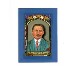 Dr. Jose Gregorio Hernandez Spanish Prayer Card Card With Vinyl Sleeve Estampa Religiosa Bilingue Con Funda De Vinilo.