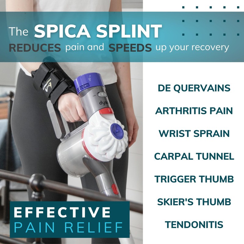 BraceAbility Wrist and Thumb Spica Splint - De Quervain's Tenosynovitis