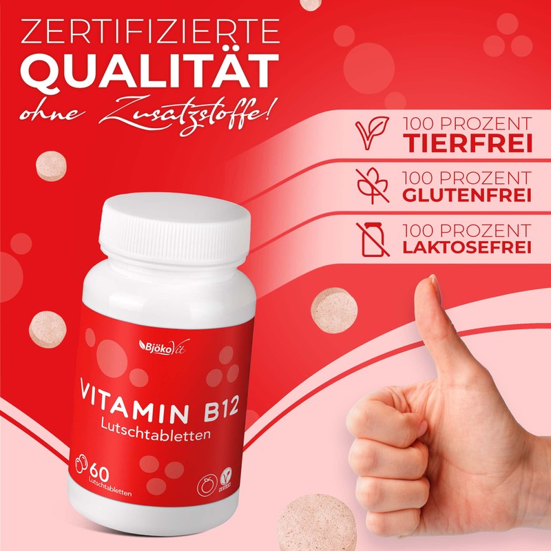 BjökoVit Vitamin B12 Lozenges - Methylcobalamin - 500 mcg -