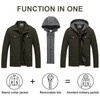 Pursky Men's Winter Coats Utility Work Wear Casual Military Canvas