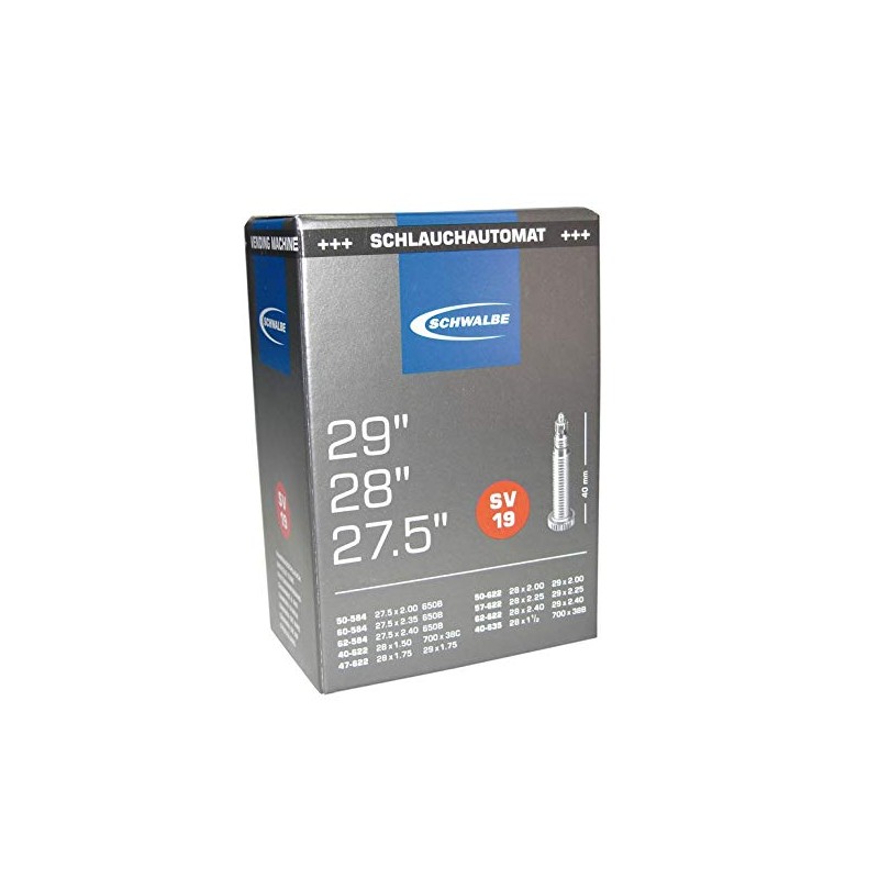 Schwalbe Unisex - Adult Sv 19 Tube, Silver, 27.5/28/29x1.50-2.40 Inches