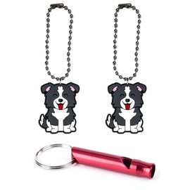 Border Collie Collar Charm Aluminum Alloy Whistle Emergency Survival Safety Camping Cat Dog Animal Training Bark Chew Woof Puppy Kitten Woof Bark Happy