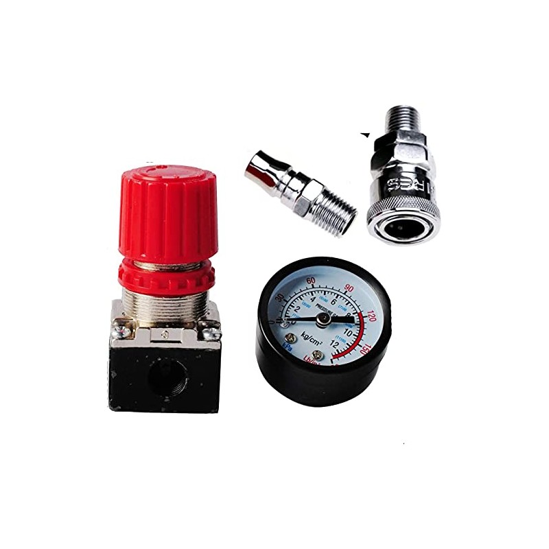 1/4" Air Compressor Pressure Regulator 140PSI Control Valve with Gauge