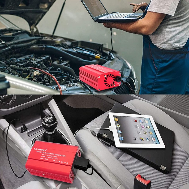 Wechselrichter 12V 230V 200W 2 USB Spannungswandler Kfz-Zigarettenanzünder-Adapter