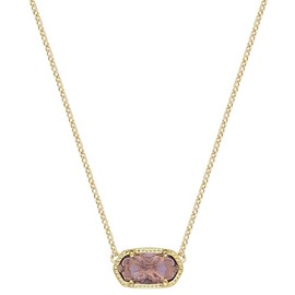 WARMDAY Gold Pendant Necklace for Women 14K Gold-Plated Adjustable Tail Chain Synthetic Gemstone Dainty Gifts Fashion Jewelry Mother Daughter Necklace