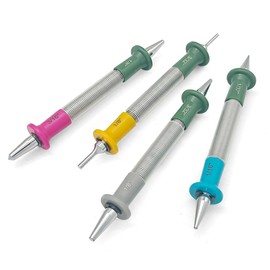 SENROG 4-Pieces Dual Head Spring Nail Punch Set,1/8"&3/16" Spring Loaded Center Punch，3/32"&1/8" Door Hinge Pin Removal Tool,1/32"&1/16", 3/32"&1/8"Hammerless Nail Punch Tool.