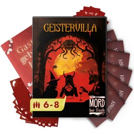 MORD bei Tisch Crime Dinner for Home - 6 to 8 People - The Ghost Villa Fall - The Crime Game from 16 Years - Ideal as a Crime Dinner for a Murderous Dinner Party