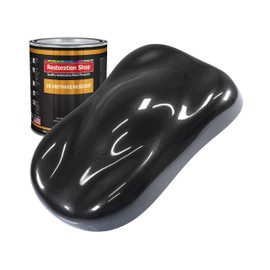 Restoration Shop - Black Sparkle Metallic Urethane Basecoat Auto Paint - Quart Paint Color Only - Professional High Gloss Automotive, Car, Truck Refinish Coating