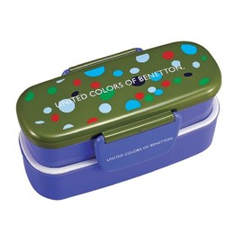 ベネトン スリム 2段 弁当箱 ドット・パープル BENETTON MA-5310