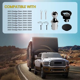 HRepair 60618 Gooseneck Ball Hitch Kit Puck System fits for 2013-2024 Dodge RAM 2500 3500 Gooseneck Hitch 2-5/16 Inch 30000 lbs GTW