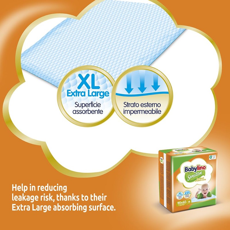 Babylino Sensitive 90 x 60 cm Extra Absorbent Pack of