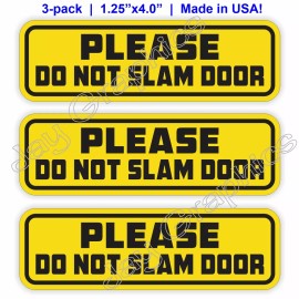 Unbranded/Generic 3x ~ PLEASE DO NOT SLAM DOOR Vinyl Bumper Stickers | Car Window Decals Lettering
