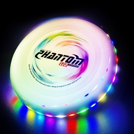 Camping Essentials Outdoor Games Frisbee: Light Up Flying Disc Toys for 6+ Year Old Boys Girls Kids Holiday Essentials Sensory Garden Beach Sport Game for Teenage Adults Pet Birthday Present Gifts