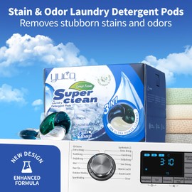 YUCO Pods Laundry Detergent Hypoallergenic, Deep Cleaning Laundry Pods, Powerful 3-in-1 Clean in One Step, Helps to Keep Garment Fresh,Clean,Soft (1 Box of 20 Pod,Net 20g/Pod,Net 400g)